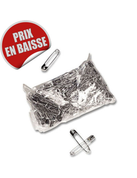 Epingles à nourrice Argent - Sachet de 1000