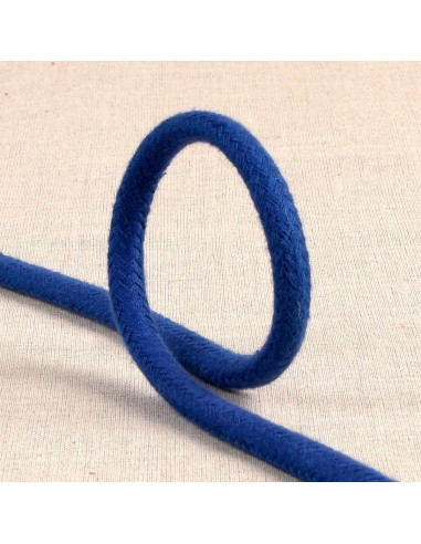 Cordon tressé - Bleu roi