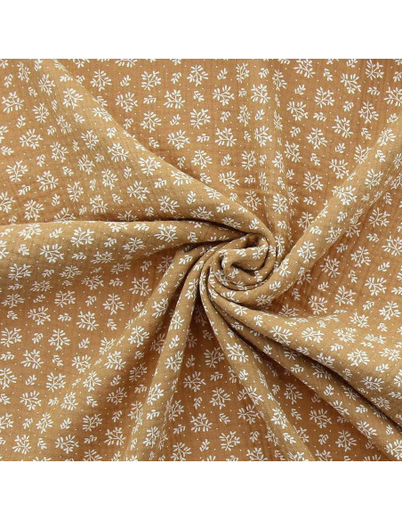 Tissu double gaze Meesya - Camel