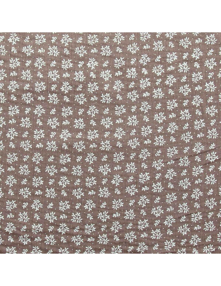 Tissu double gaze Meesya - Châtaigne