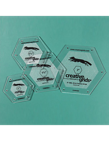 Set de 4 règles hexagones Creative Grids