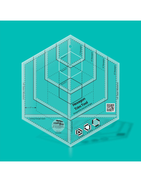 Règle hexagone Trim Tool Creative Grids