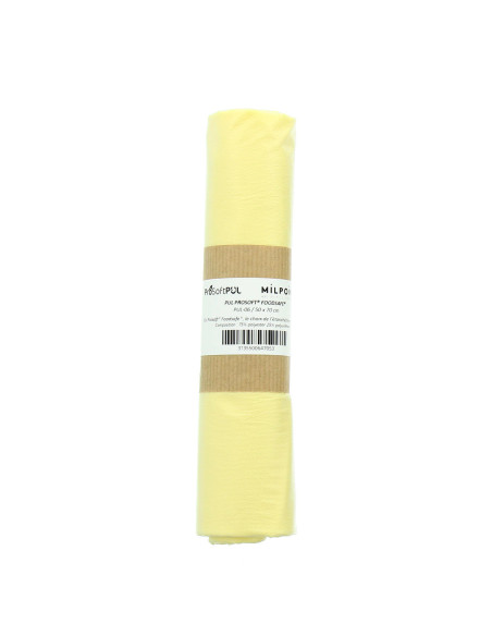 Coupon tissu pul imperméable 50 x 70 cm - Jaune pâle
