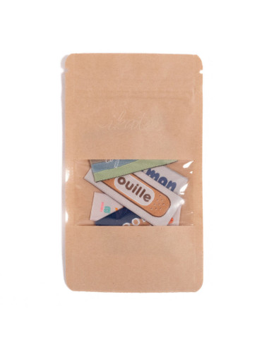 Lot de 5 étiquettes tissées - Assortiment Friendly