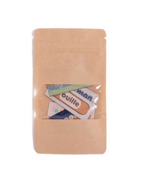 Lot de 5 étiquettes tissées - Assortiment Friendly