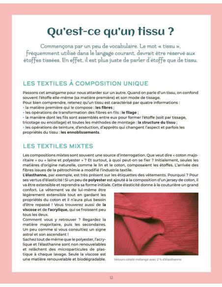 Livre le guide des tissus