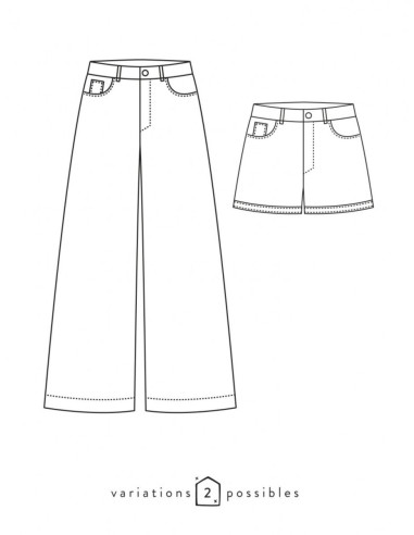 Patron de pantalon large California - Atelier Scämmit