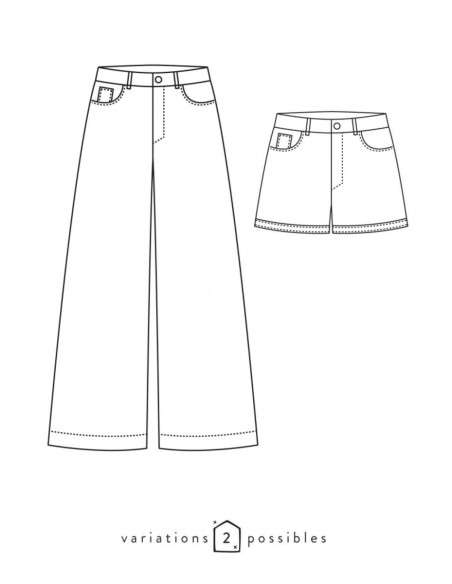 Patron de pantalon large California - Atelier Scämmit
