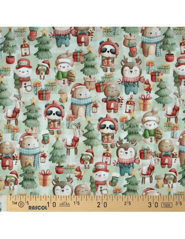 Tissu coton premium - Animaux et cadeaux