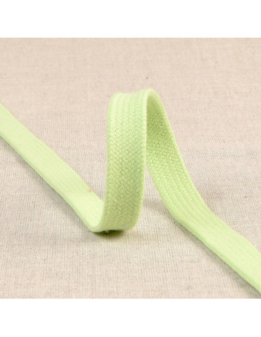 Cordon tressé plat pour sweat - Vert Nil