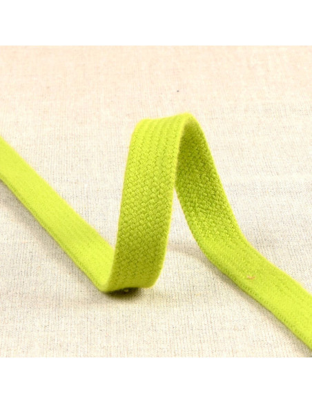 Cordon tressé plat pour sweat - Vert anis