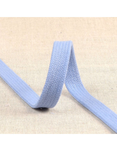 Cordon tressé plat pour sweat - Bleu lavande