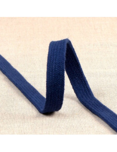 Cordon tressé plat pour sweat - Bleu marine