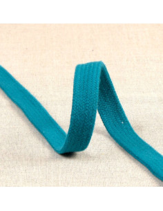 Cordon tressé plat pour sweat - Bleu canard