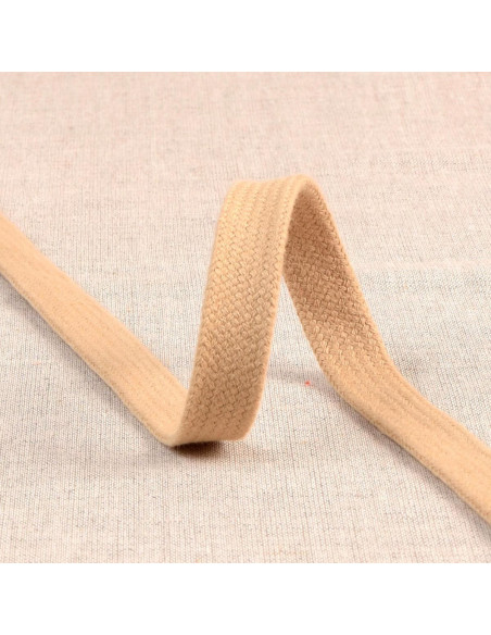 Cordon tressé plat pour sweat - Beige