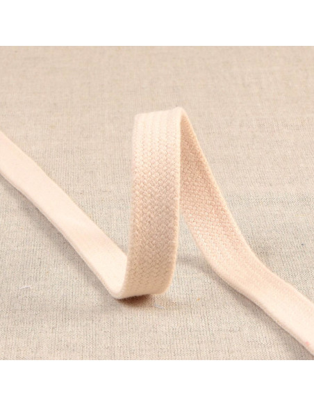 Cordon tressé plat pour sweat - Écru