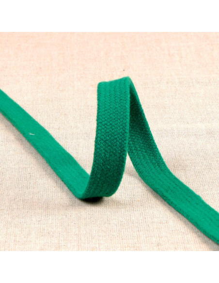 Cordon tressé plat pour sweat - Vert