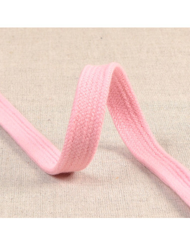 Cordon tressé plat pour sweat - Rose
