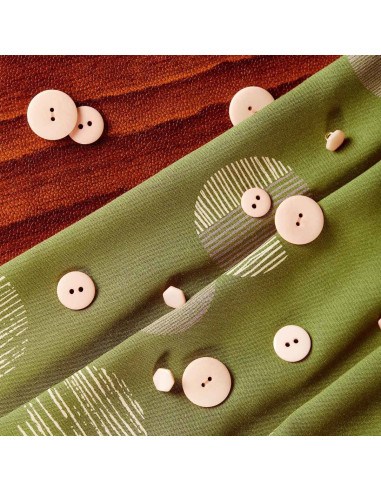 Tissu viscose Jane Matcha Leaf - Atelier Brunette