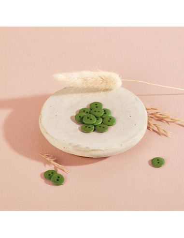 Bouton Corozo Jaipur - Matcha Leaf