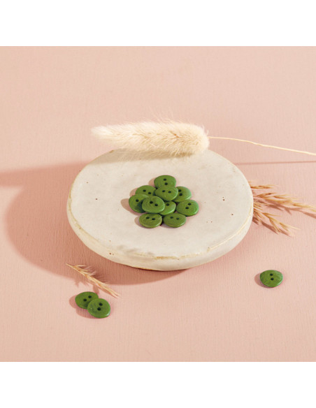 Bouton Corozo Jaipur - Matcha Leaf