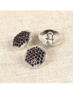 Bouton strass Erakis - Lilas 17 mm