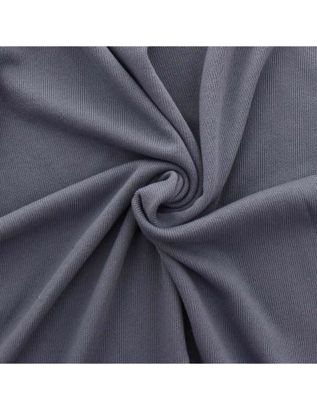 Tissu maille tricotée jersey endroit - Gris bleu