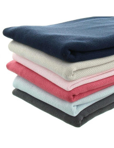 Tissu maille tricotée jersey endroit - Gris bleu 2