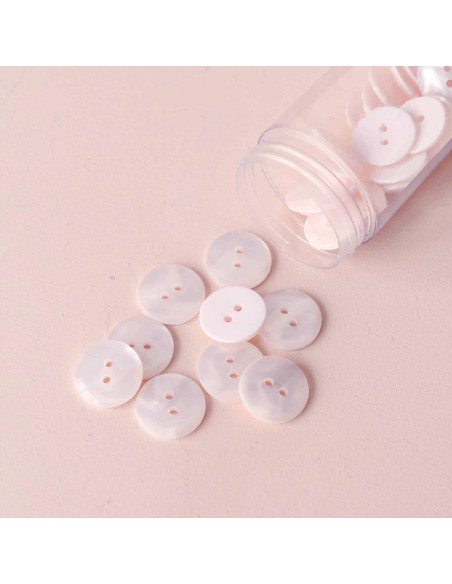 Bouton Sparkle 2 trous - Blanc cassé