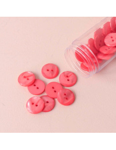 Bouton Sparkle 2 trous - Corail 2