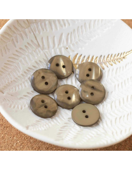 Bouton Sparkle 2 trous - Kaki
