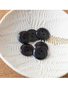 Bouton Sparkle 2 trous - Noir
