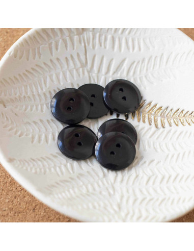 Bouton Sparkle 2 trous - Noir