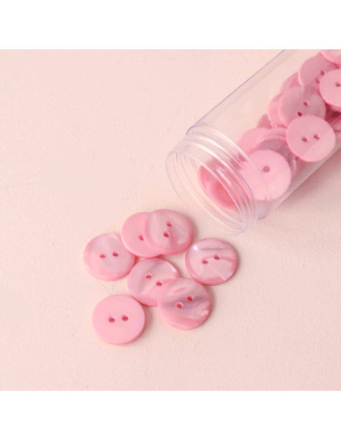 Bouton Sparkle 2 trous - Rose pâle