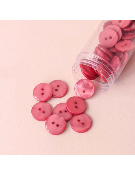 Bouton Sparkle 2 trous - Vieux rose