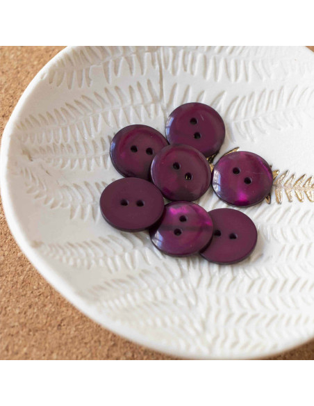 Bouton Sparkle 2 trous - Violet