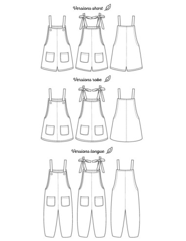 Patron de salopette Fauvette - Marmaï Patterns