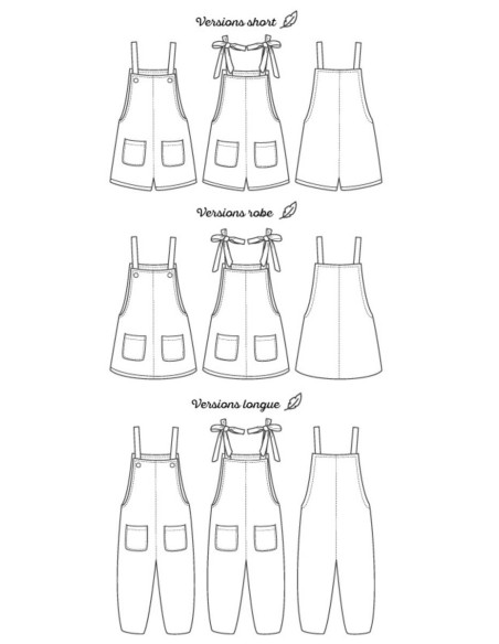 Patron de salopette Fauvette - Marmaï Patterns
