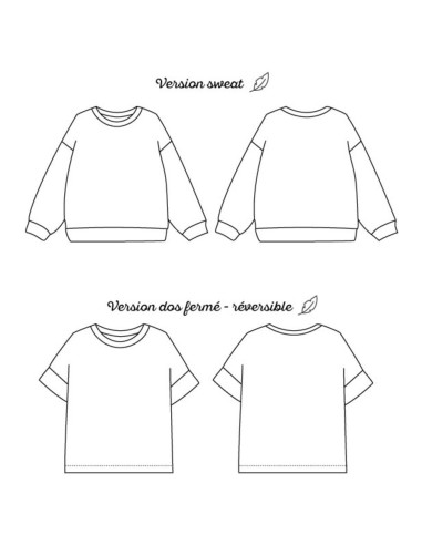 Patron de sweat et t-shirt oversize Chouette - Marmaï Patterns