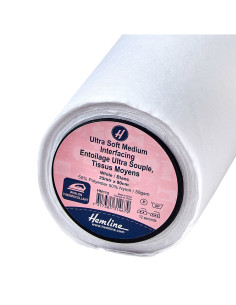 Entoilage non tissé thermocollant blanc médium
