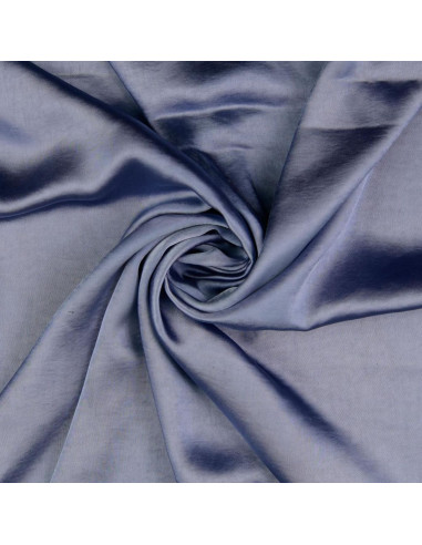 Tissu satin deluxe touché soie - Bleu jeans