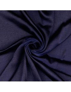 Tissu satin deluxe touché soie - Bleu marine