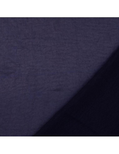 Tissu satin deluxe touché soie - Bleu marine