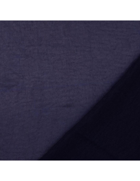 Tissu satin deluxe touché soie - Bleu marine