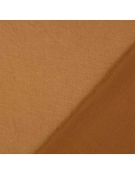 Tissu satin deluxe touché soie - Ocre