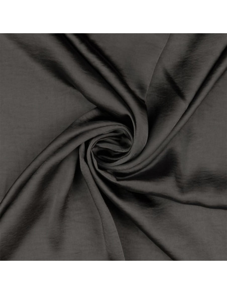 Tissu satin deluxe touché soie - Gris foncé