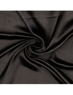 Tissu satin deluxe touché soie - Noir