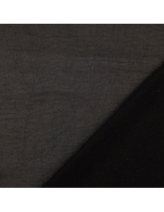 Tissu satin deluxe touché soie - Noir 2