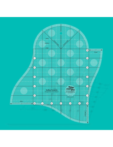 Règle pour bordure festonnée Scallop Template Creative Grids