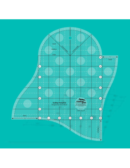 Règle pour bordure festonnée Scallop Template Creative Grids